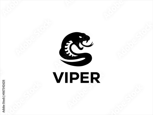 Viper logo design vector