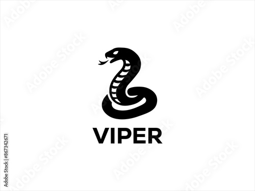 Viper logo design vector