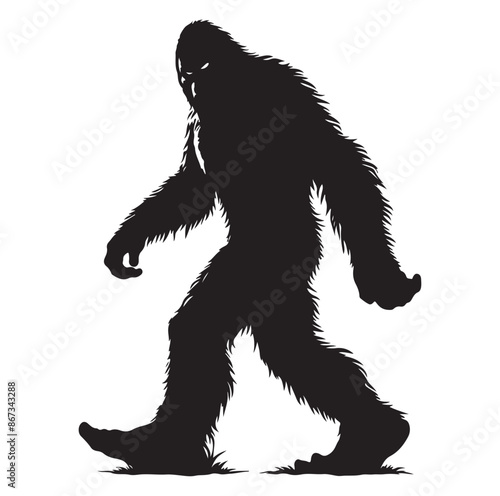 Bigfoot animal silhouette vector 