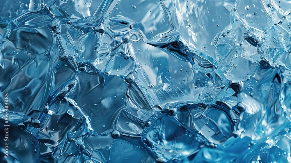 Abstract ice with crystalline structures and cool colors Abstract ice with crystalline structures and cool colors