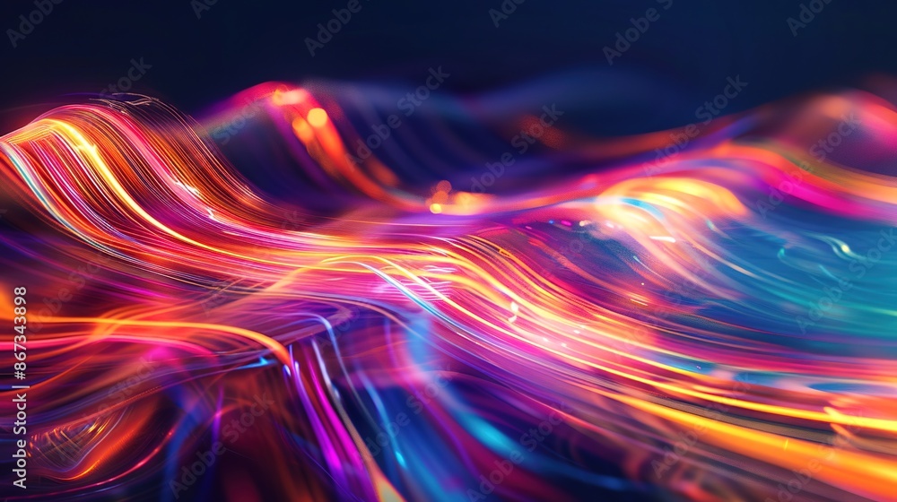 Vibrant Abstract Light Streaks in Dynamic Motion Vibrant Abstract Light Streaks in Dynamic Motion