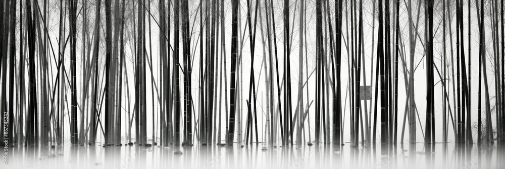 Bamboo Material Structure Background - Generative AI Bamboo Material Structure Background - Generative AI