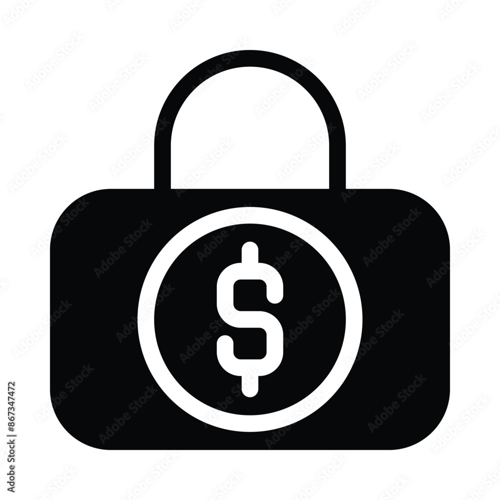 Investmen Money Guard Icon, Flat Design Isolated On White Background Investmen Money Guard Icon, Flat Design Isolated On White Background