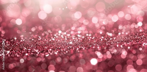 Glittery Pink Dream. Sparkling background with glowing pink tones and shining elements photo