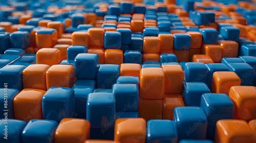 Fototapeta premium blue seats in a stadium