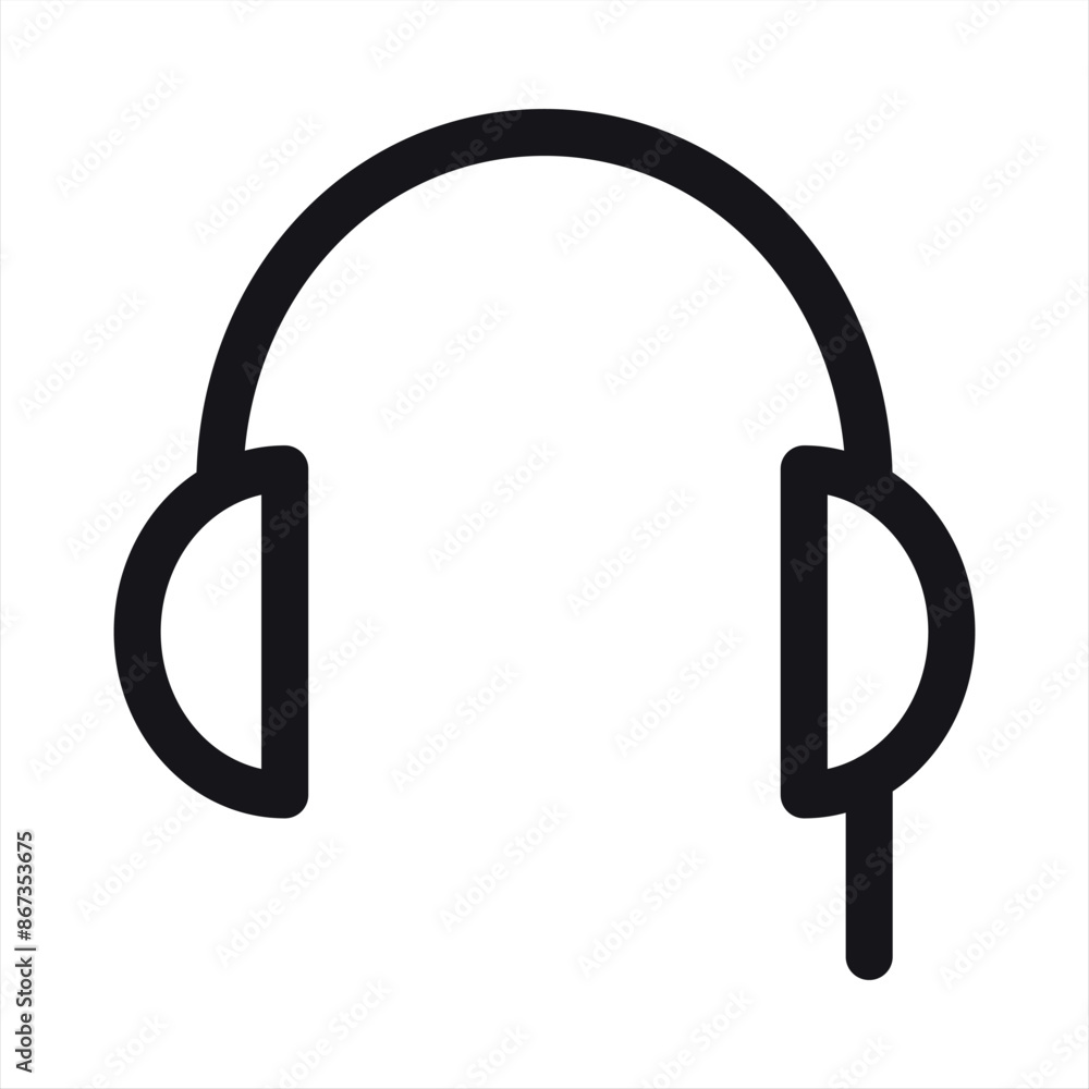 Headphones icon vector illustration. Headphones symbol. Headphones icon vector illustration. Headphones symbol.