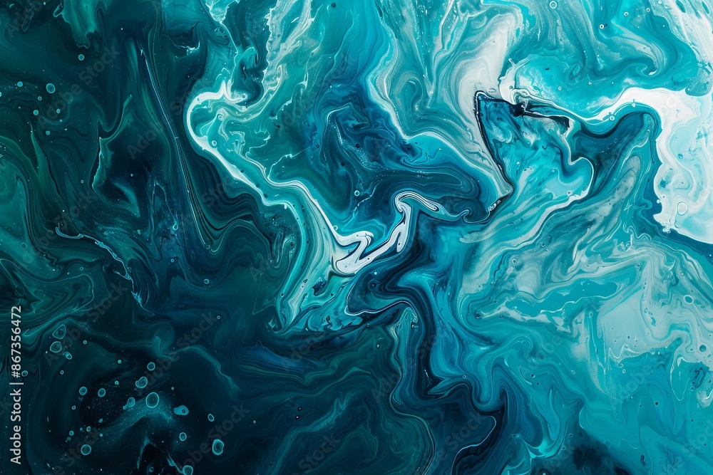 Abstract teal blue and green marble background with liquid texture Abstract teal blue and green marble background with liquid texture