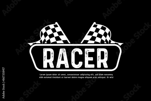 Typography motorcycle merch tee design vector templates