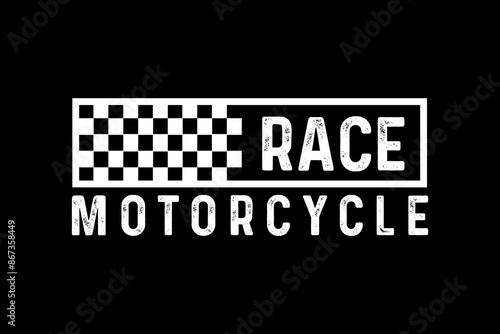 Typography motorcycle merch tee design vector templates