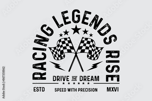 Typography motorcycle merch tee design vector templates