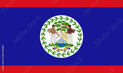 Obraz na plátne Belize National Flag