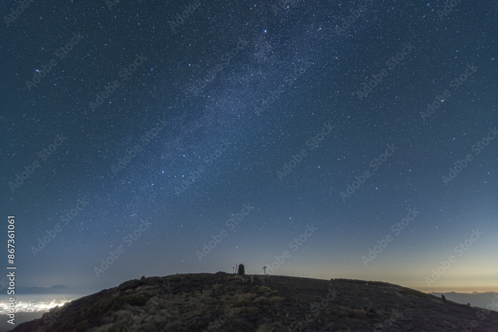 Fototapeta premium 硫黄岳の夜空
