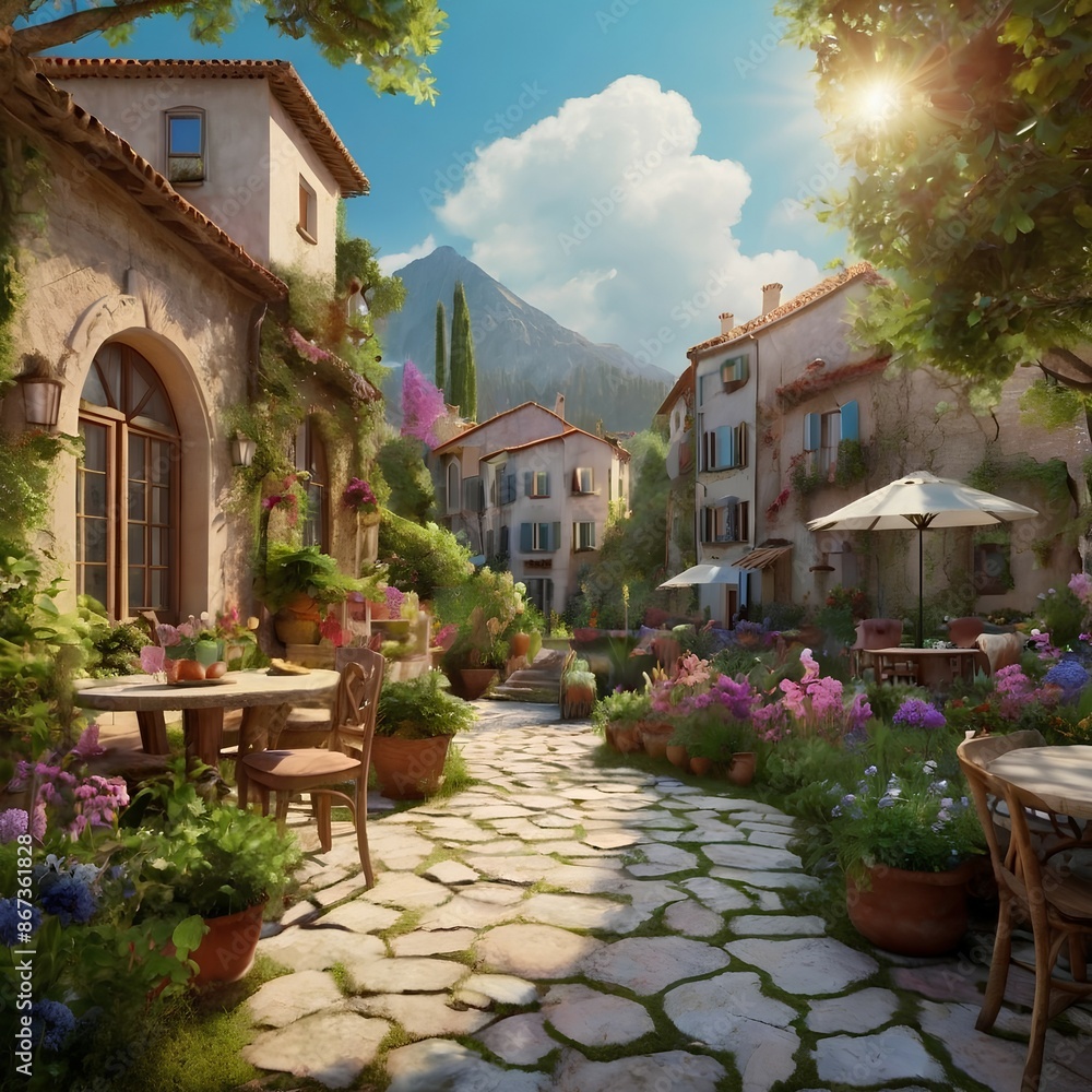 Naklejka premium street in the old town