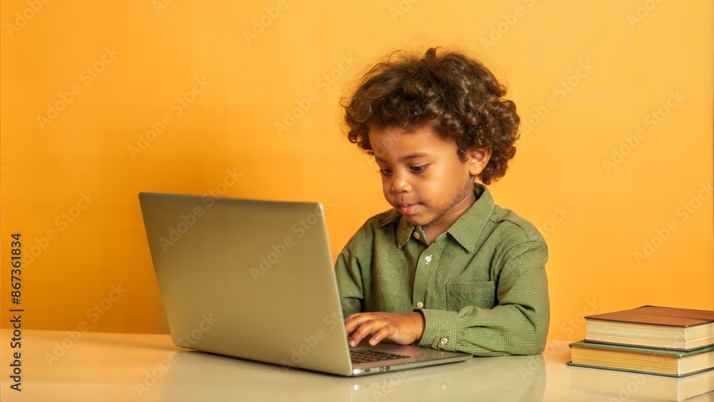 Child Using Laptop for Schoolwork: A child using a laptop for schoolwork, illustrating modern education methods.
Child Using Laptop for Schoolwork: A child using a laptop for schoolwork, illustrating modern education methods.