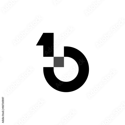 1B initial lettermark in modern and minimalist logo for app and icon with the fading effect signify technology Free Download 1B initial lettermark in modern and minimalist logo for app and icon with the fading effect signify technology - GFXLoad