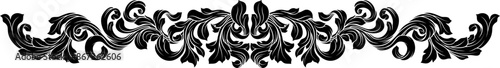 A filigree heraldic heraldry pattern band vine deign element