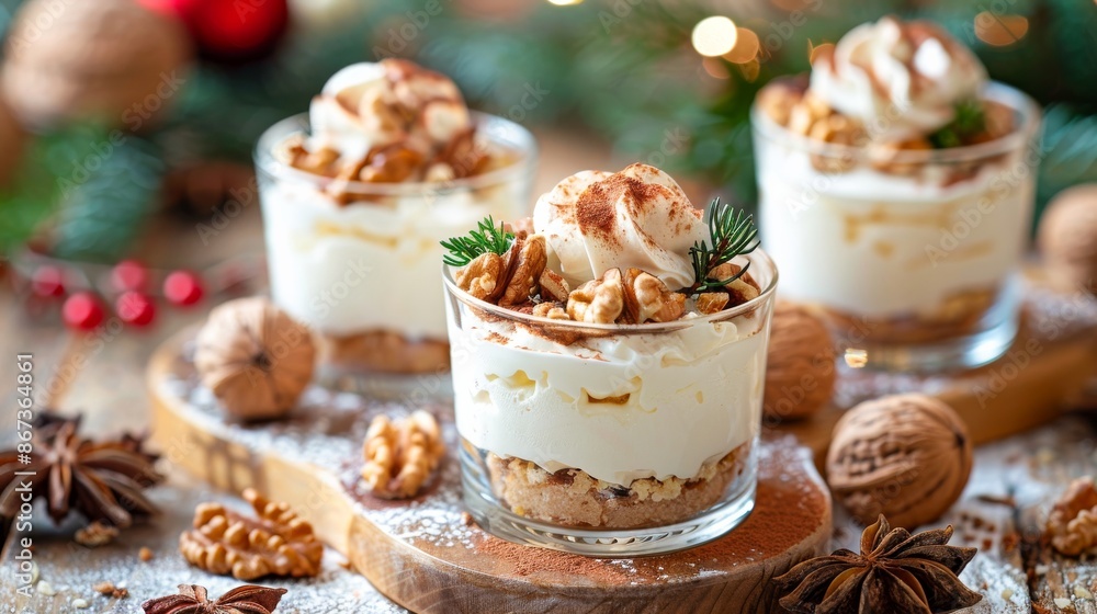 Festive Walnut Dessert Cups Festive Walnut Dessert Cups