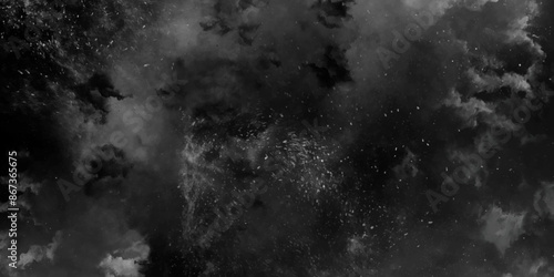 Smoke Stock Image Black Background. sky with black and white cloud textured background. Crafting an Intriguing Texture of Smoke and Ethereal Beauty. Abstract dust overlay texture. cloud photo frame.