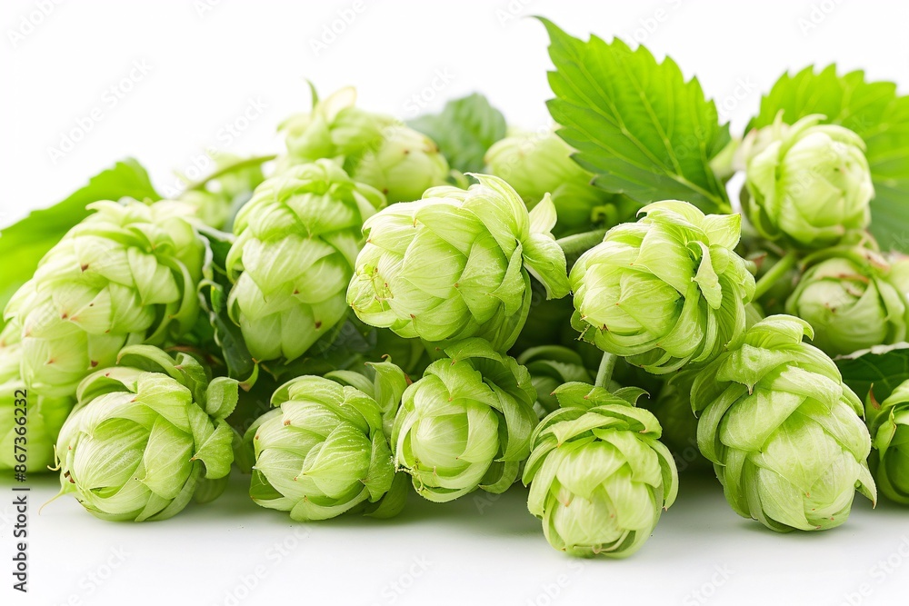 Vibrant hops against a blank canvas. Vibrant hops against a blank canvas.