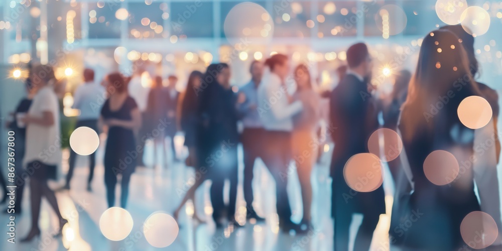 A festive evening with blurred lights and a lively atmosphere at a celebratory event. A festive evening with blurred lights and a lively atmosphere at a celebratory event.