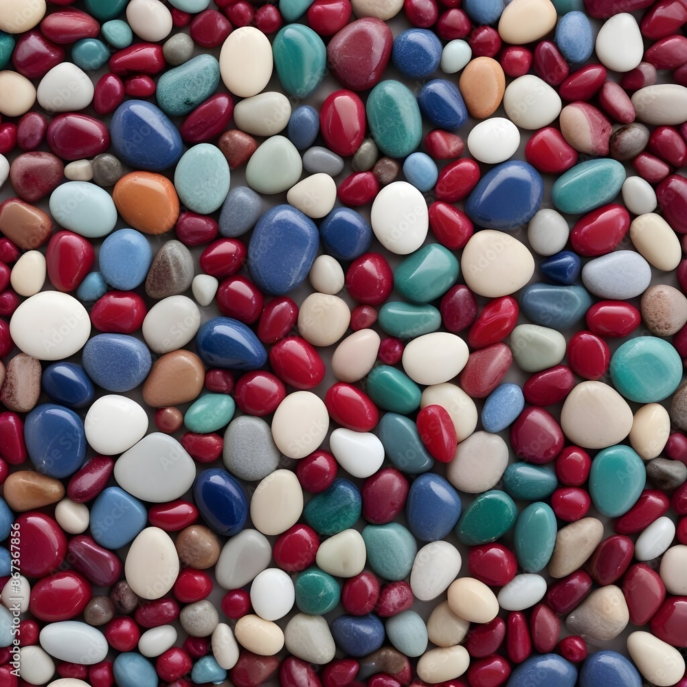 Polished pebbles including ruby, sapphire, emerald and other semi-precious stone colors
Polished pebbles including ruby, sapphire, emerald and other semi-precious stone colors
