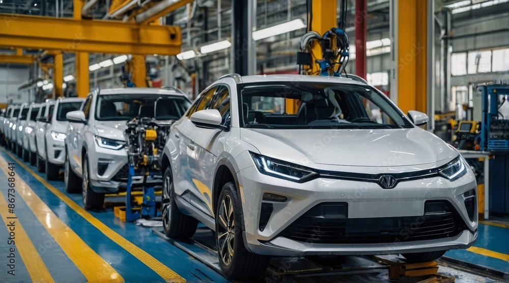 Assembly of motor vehicle Robotic equipment makes Assembly Assembly of motor vehicle Robotic equipment makes Assembly