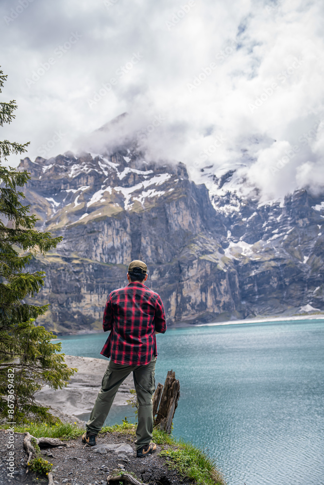 oeschinensee is the place where the tourist came to walk trek hike camp and picnic .there is many beautiful and amazing view point to take photo , kandersteg Switzerland oeschinensee is the place where the tourist came to walk trek hike camp and picnic .there is many beautiful and amazing view point to take photo , kandersteg Switzerland