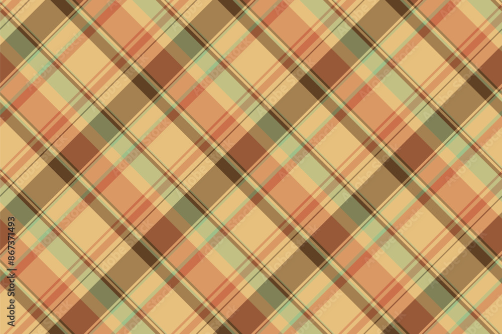 Latin texture vector textile, france check plaid pattern. Scrap tartan fabric seamless background in orange and amber colors. Latin texture vector textile, france check plaid pattern. Scrap tartan fabric seamless background in orange and amber colors.