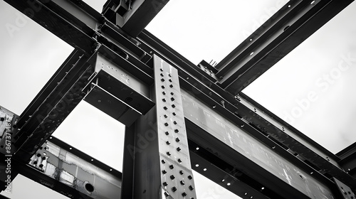 Part of steel structure building
