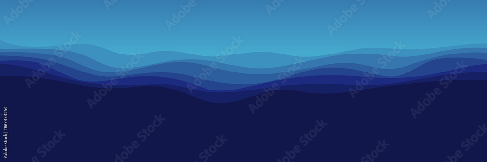 blue gradient landscape wave pattern design vector illustration good for wallpaper, background, backdrop, banner, ui, ux, business, and advertising blue gradient landscape wave pattern design vector illustration good for wallpaper, background, backdrop, banner, ui, ux, business, and advertising
