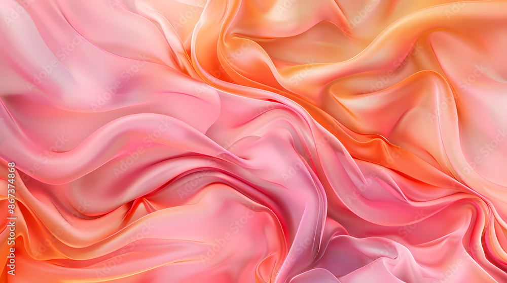 Fototapeta premium Soft flowing silk fabric background