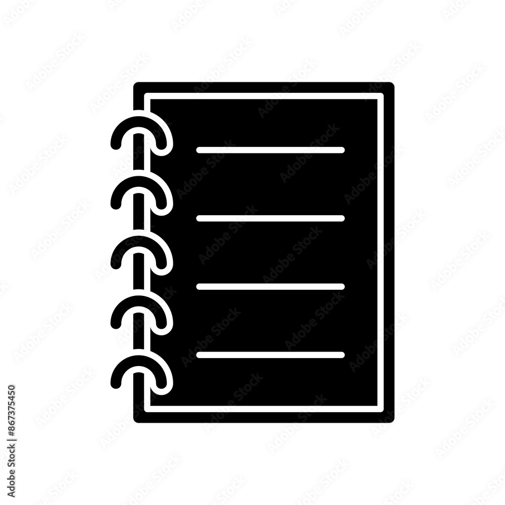 Vector icon of binder paper sheets. Vector icon of binder paper sheets.