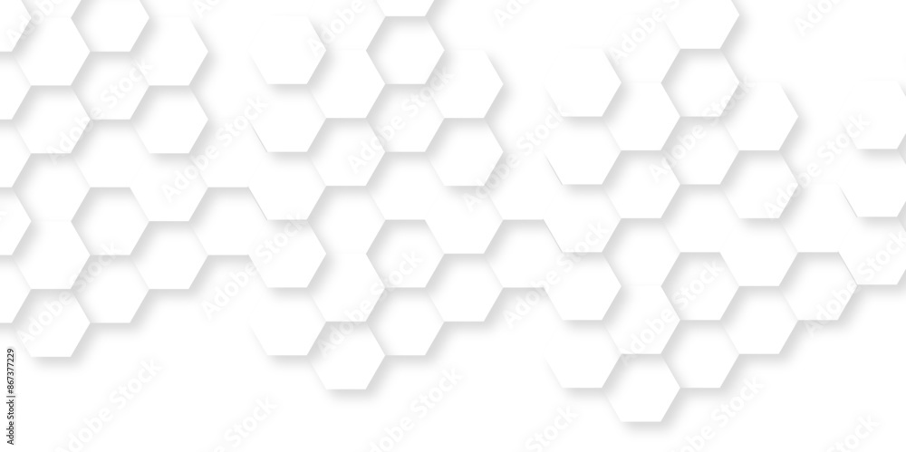 Background with hexagons . Abstract background with lines . white ...