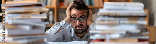 Overwhelmed Businessman Sur...