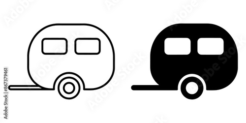ofvs625 OutlineFilledVectorSign ofvs - caravan vector icon . camping . holiday . recreation . solated transparent . outline and filled version . AI 10 / EPS 10 / PNG . g11968
