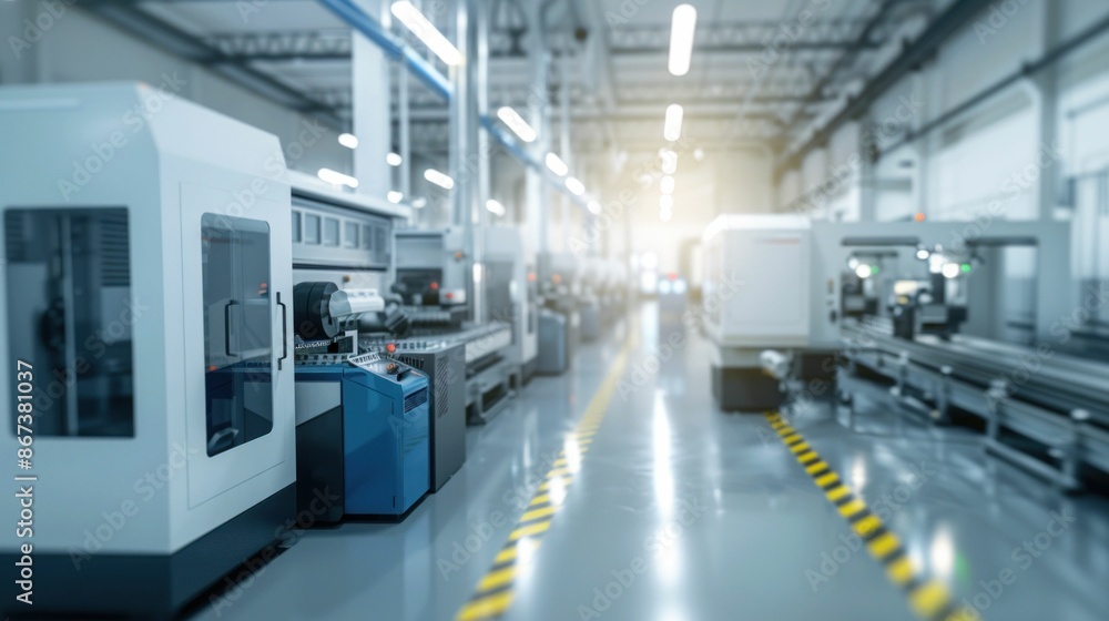 Modern Industrial Manufacturing Facility with Advanced Machinery. Generative ai Modern Industrial Manufacturing Facility with Advanced Machinery. Generative ai