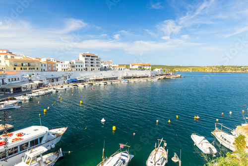 Es Castell Near Mahon on Majorca in Spain, a quiet seaside town with a picturesque fishing port