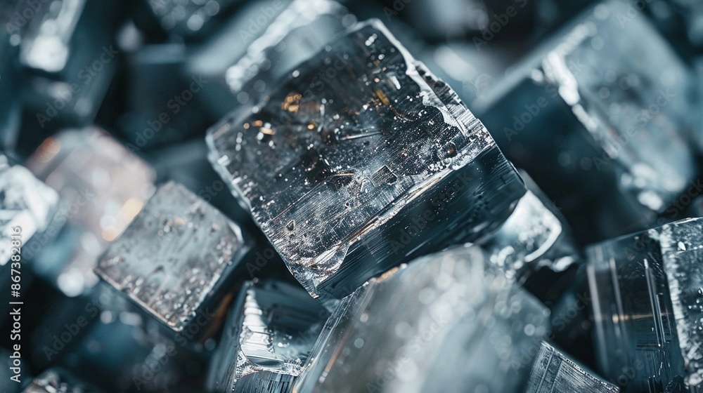 Close-up of Key Minerals for Electric Vehicle Batteries Lithium and Cobalt. Concept Electric Vehicles, Lithium, Cobalt, Minerals, Batteries Close-up of Key Minerals for Electric Vehicle Batteries Lithium and Cobalt. Concept Electric Vehicles, Lithium, Cobalt, Minerals, Batteries