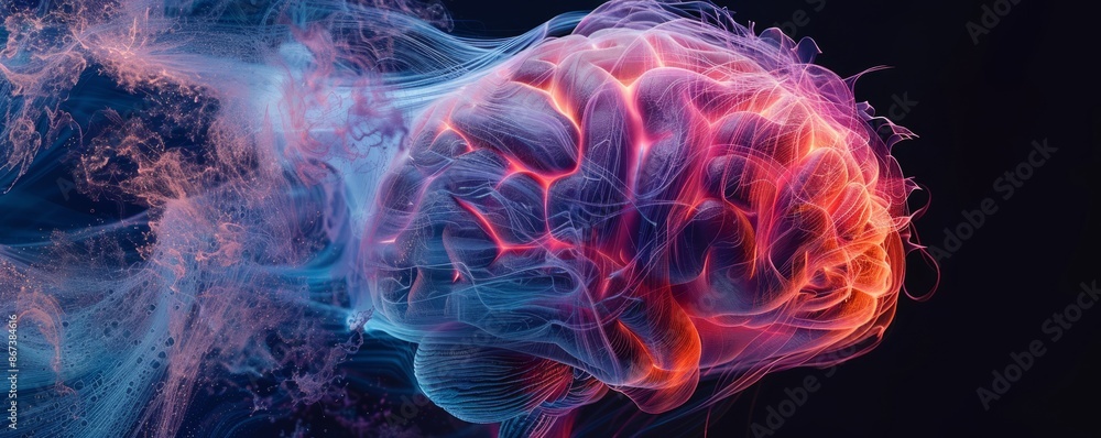 A brain scan showing the complex connections of the human brain, the seat of our thoughts and emotions. A brain scan showing the complex connections of the human brain, the seat of our thoughts and emotions.