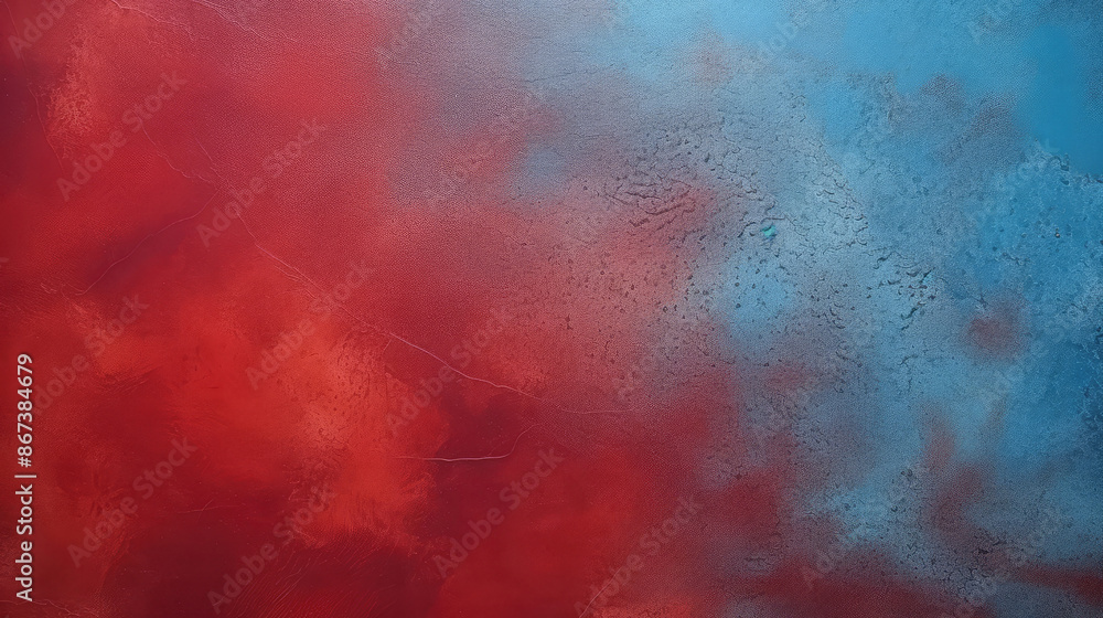 Empty blue red color texture pattern cement wall studio background. Used for presenting products for sale online., generative ai Empty blue red color texture pattern cement wall studio background. Used for presenting products for sale online., generative ai