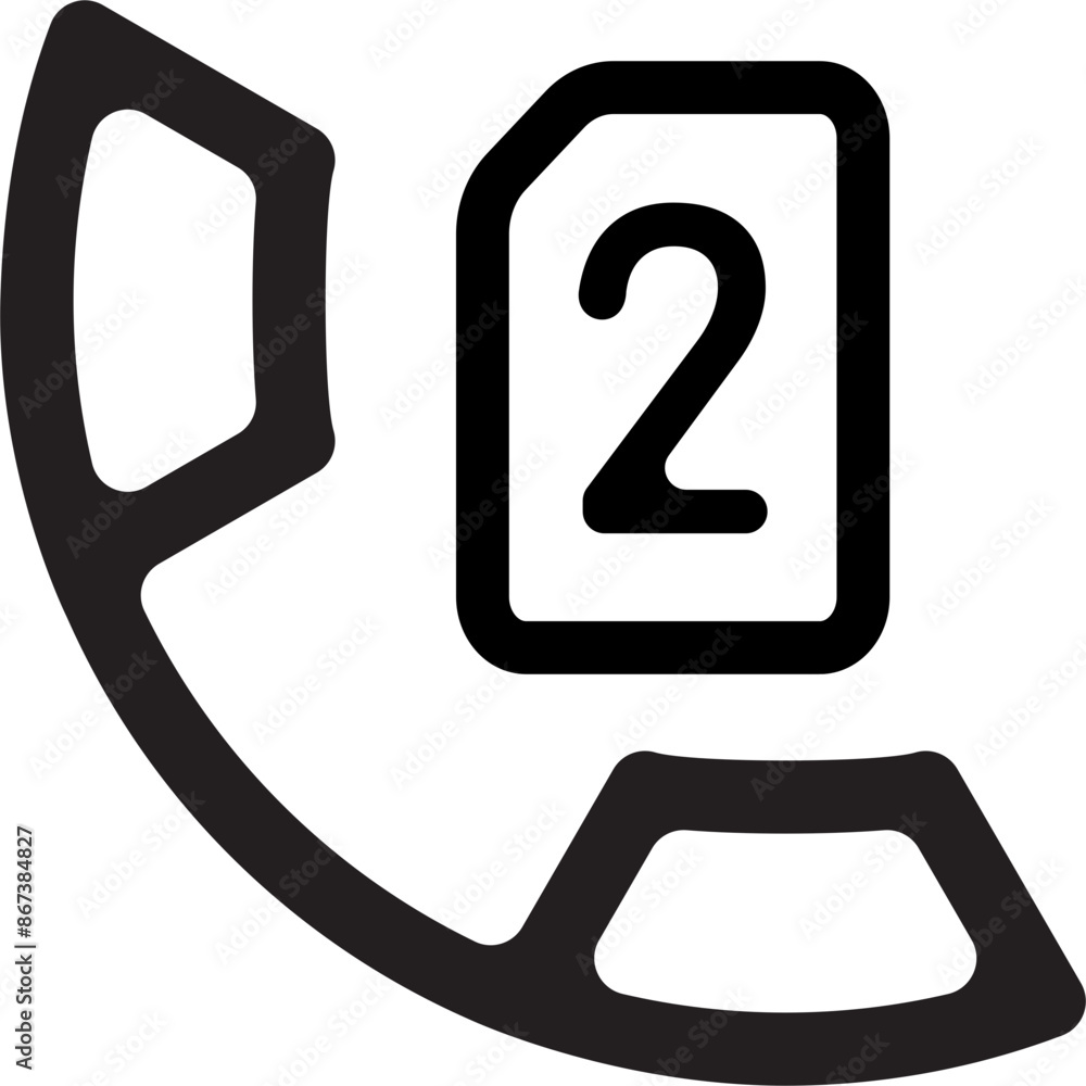 Linal black phone icons Linal black phone icons