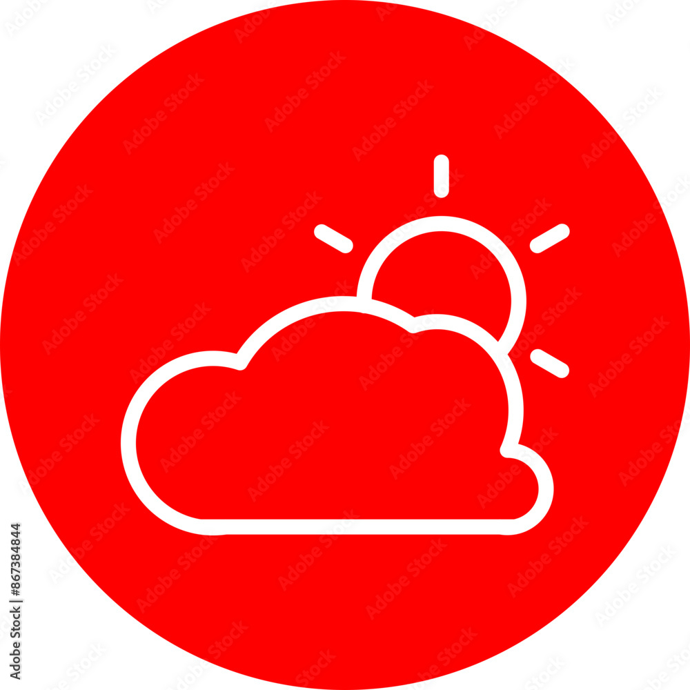 cloud Vector Line White Circle Red cloud Vector Line White Circle Red