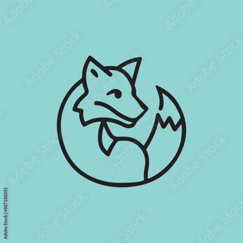 simple fox logo vector icon illustration, set of simple minimalist silhoutte fox logo