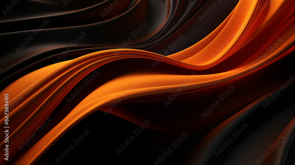 Abstract image in the form of waves with a combination of orange, red and black shades for wallpaper background for advertising or gift wrapping and web design.
Abstract image in the form of waves with a combination of orange, red and black shades for wallpaper background for advertising or gift wrapping and web design.