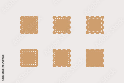 Baking print set. Cookie cutter forms.