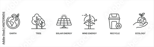 Environment banner web icon vector illustration concept with icon