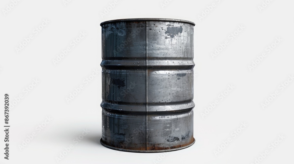 Metal barrel isolated on white background with space for text Metal barrel isolated on white background with space for text