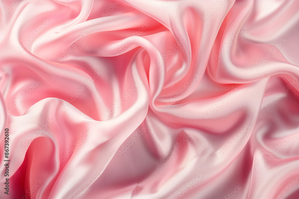 Obraz premium Luxurious of smooth pink silk or satin fabric texture background