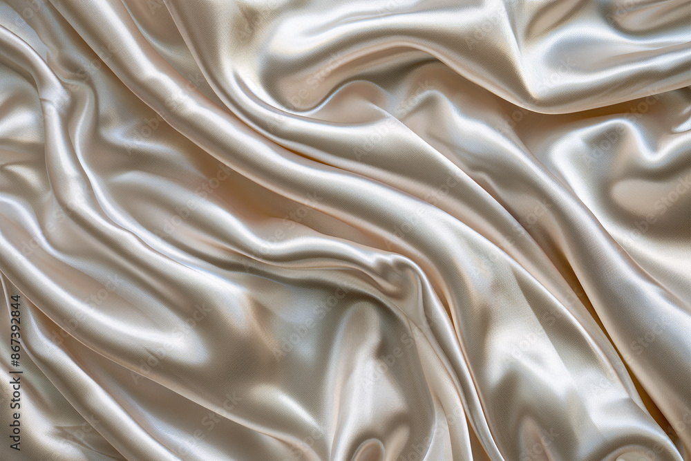 Luxurious of smooth silver silk or satin fabric texture background Luxurious of smooth silver silk or satin fabric texture background