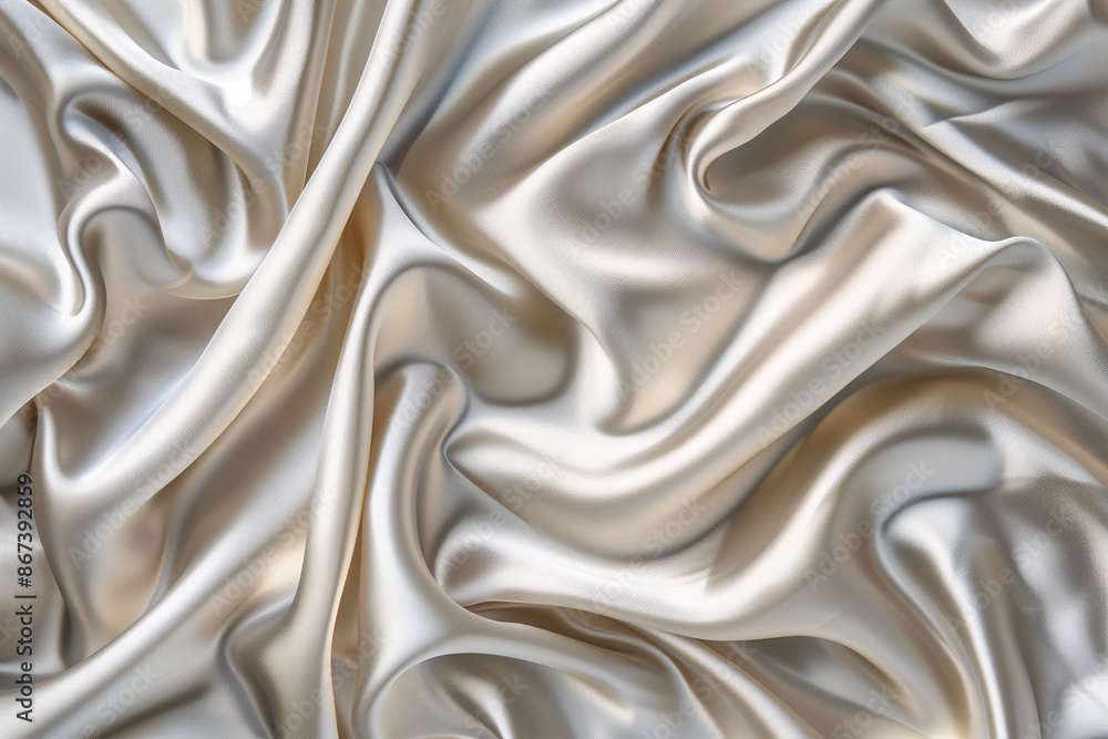 Luxurious of smooth silver silk or satin fabric texture background Luxurious of smooth silver silk or satin fabric texture background